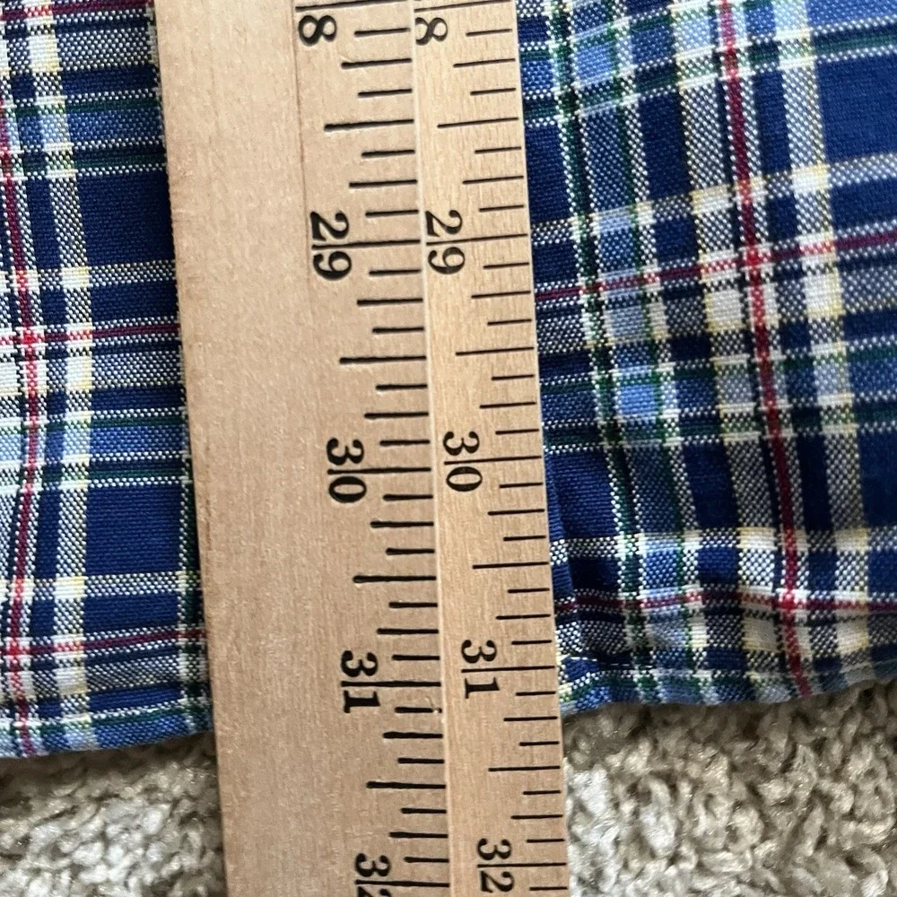 Polo Ralph Lauren Mens Medium‎  Multi Color Plaid Long Sleeve Button Flesh Pony